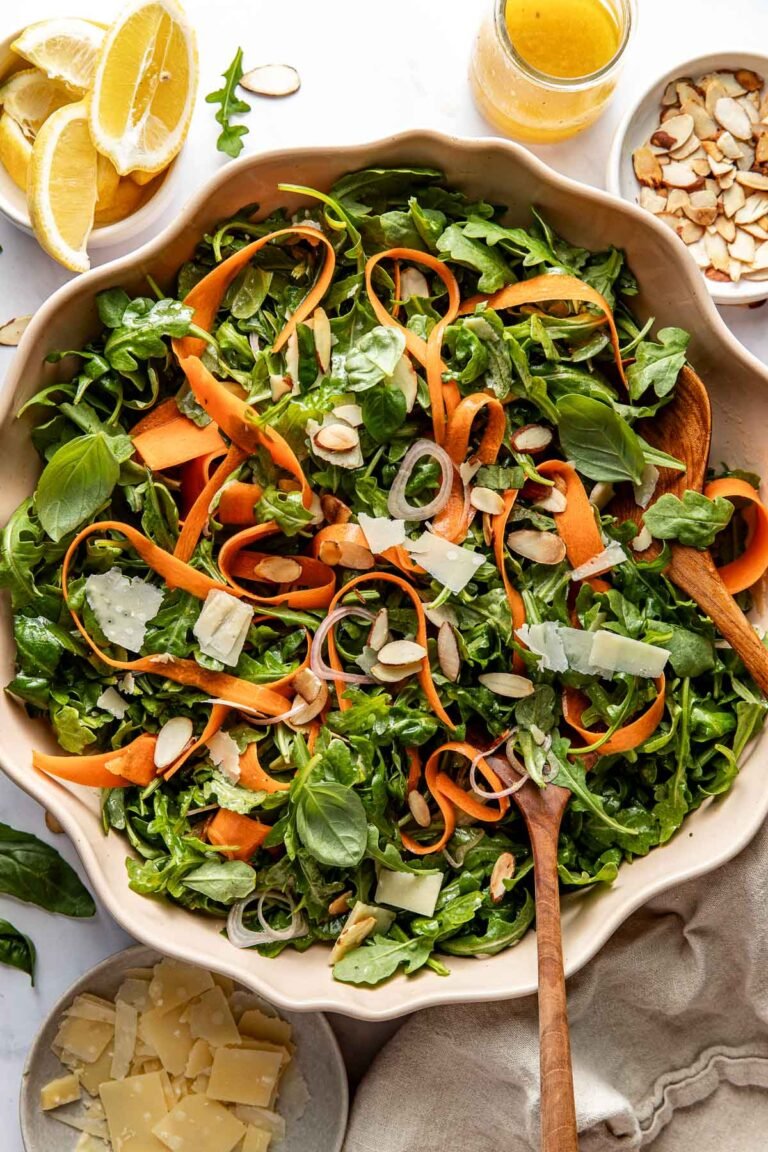 Arugula Salad With Lemon Dressing And Basil