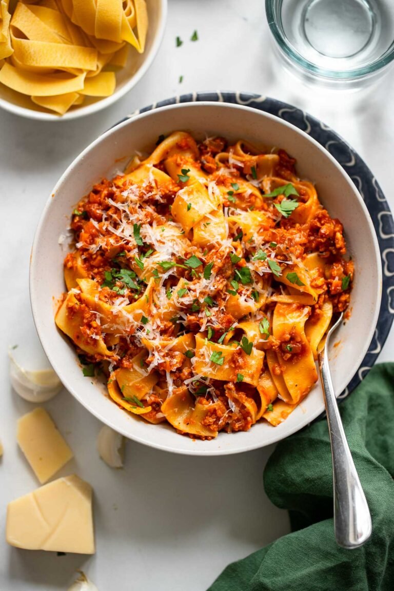 Vegetarian Bolognese (Protein-Rich) | Dietitian Debbie Dishes