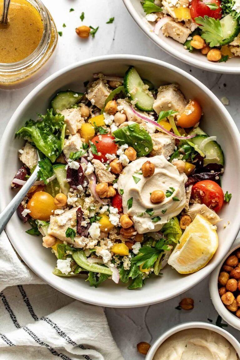 Mediterranean-Style Chopped Salad With Chicken