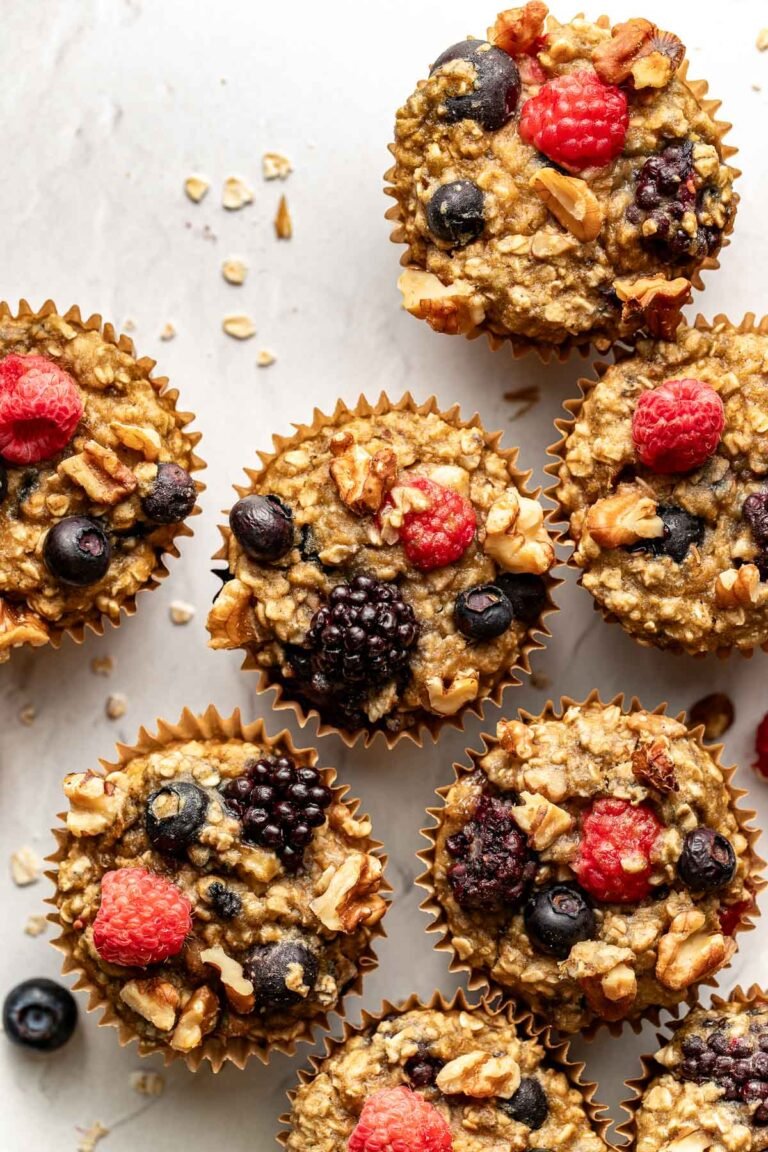 Mixed Berry Oatmeal Muffins