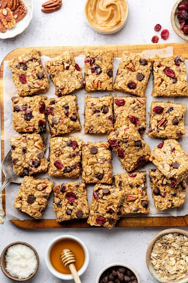 No Bake Trail Mix Granola Bars