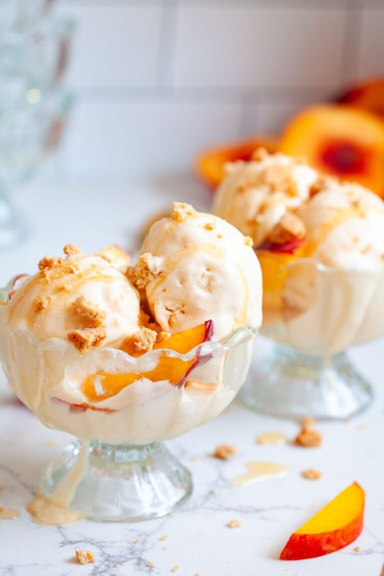 Peach Kefir Ice Cream | Kara Lydon