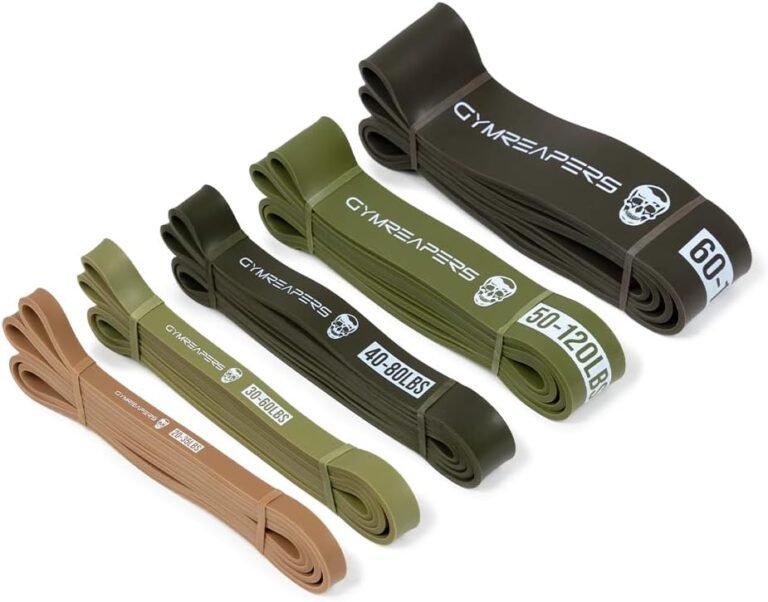 Gymreapers Resistance Bands for Working Out – Elastic Pull Up Exercise Assistance Bands Set for Powerlifting, Stretching, WOD, Strength Training – for Men & Women