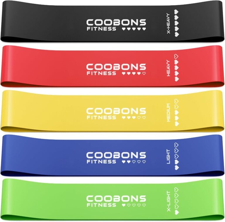 Resistance Bands for Working Out, Exercise Bands Resistance Bands Set with 5 Resistance Levels, Latex Loop Bands for Women Men, Workout Bands for Legs, Glutes, Strength Training, Yoga, Home Gym