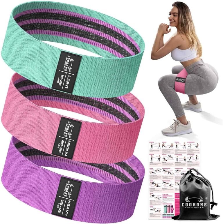 Fabric Resistance Bands for Working Out – Exercise Bands for Women and Men, Booty Bands for Legs and Glute, Yoga, Pilates, Rehab, Fitness and Home Workout