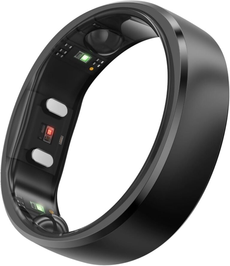 RingConn Gen 2, World’s First Smart Ring with Sleep Apnea Monitoring, No APP Subscription, 12-Day Battery Life, Stress/Heart Rate/Women’s Health Tracker, Android & iOS Compatible (Black, Size 8)