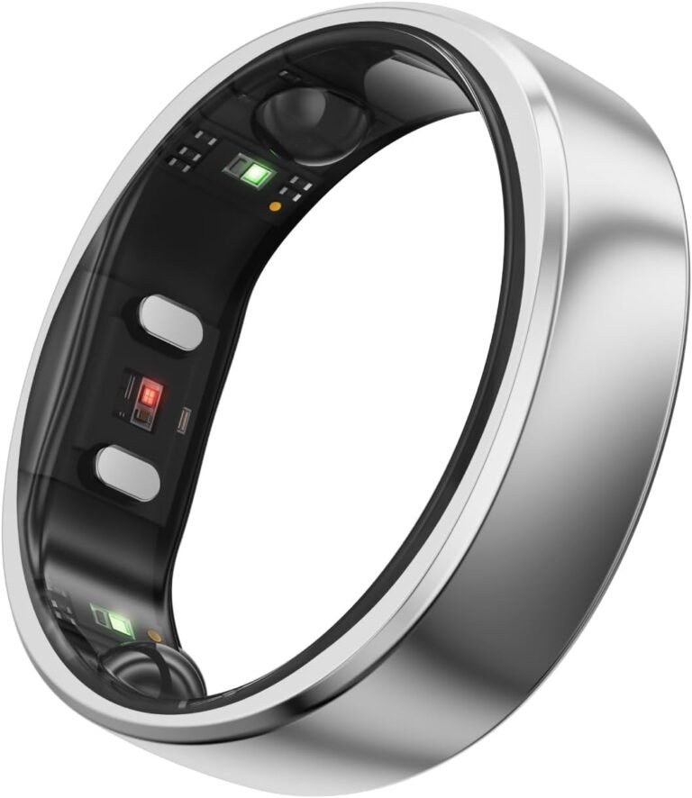 RingConn Gen 2, World’s First Smart Ring with Sleep Apnea Monitoring, No APP Subscription, 12-Day Battery Life, Stress/Heart Rate/Women’s Health Tracker, Android & iOS Compatible (Silver, Size 8)