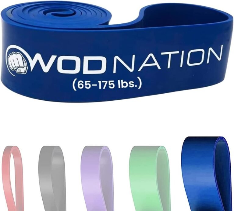 WOD Nation Pull Up Assistance Bands (10-175lbs Band) – Best for Pullup Assist, Chin Ups, Resistance Bands Exercise, Stretch, Mobility Work & Serious Fitness – 41 inch Straps
