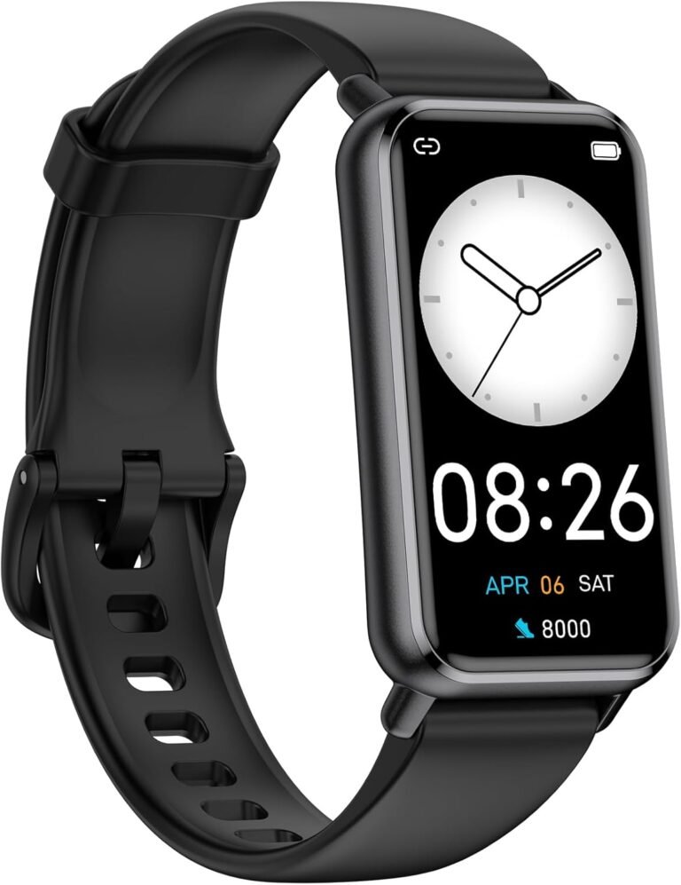 Long Battery Pedometer Watch 14 Days Battery Life, Slim Design No App/Phone Required Fitness Tracker, 50 Meters Waterproof Smart Watch, Heart Rate & Blood Oxygen Monitor Step Counter for Men Women