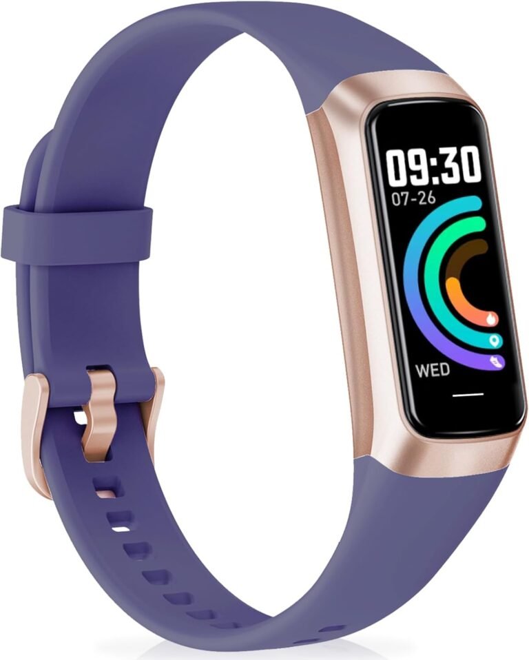 Fitness Tracker with 24/7Heart Rate, Blood Pressure, Sleep Tracking, Calorie, Activity Tracker with 1.1″ AMOLED Color Screen, Waterproof Step Tracker for Android iPhones Women Men