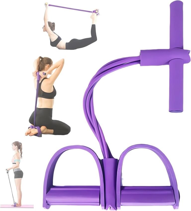 21 Fitness Resistance Bands-4 Tube Pedal Ankle Puller – 2023 New Sit up Leg Stretch Rope Exercise Bands with Handles, Stretching Workout Fitness Bands for Arm Weights Exercise Equipment