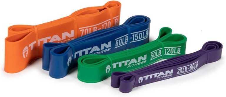 Titan Fitness 41″ Heavy Multi-Pack Latex Bands, Pull-Up Bands, Resistance Band Set for Workouts, Fitness and Strength Training