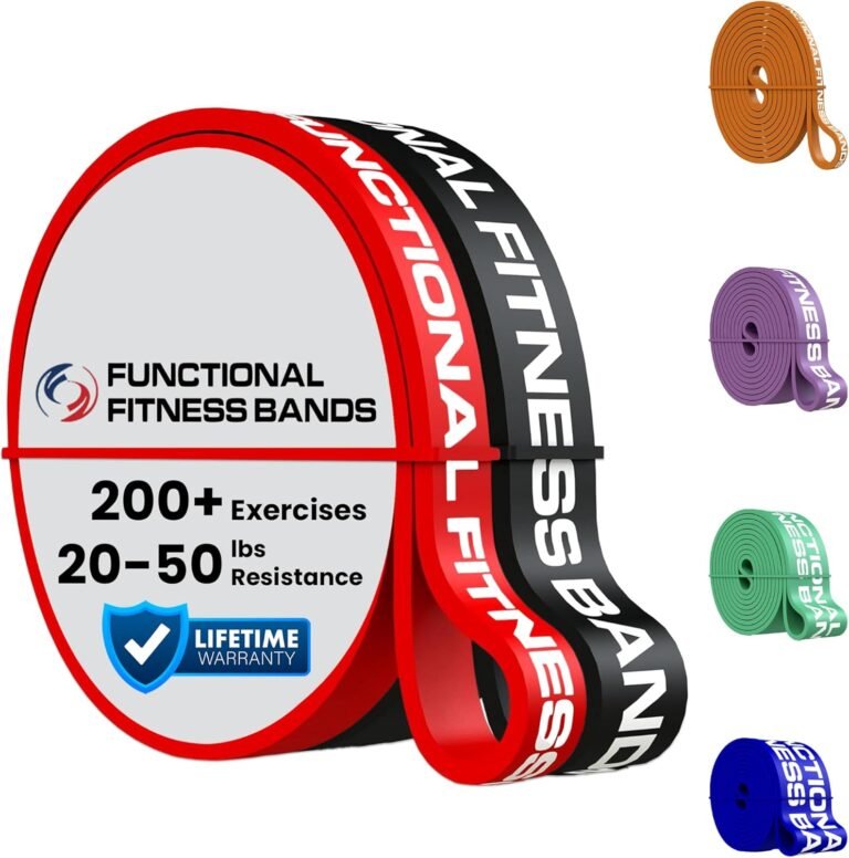 Pull Up Assist Bands Set by Functional Fitness. Heavy Duty Resistance and Assistance Training Band