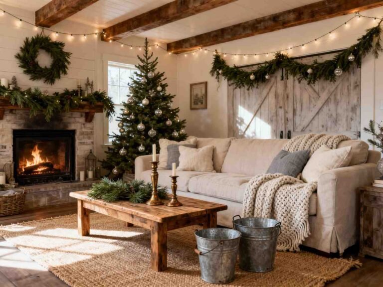 29 Farmhouse Christmas Decor Ideas that are Rustic