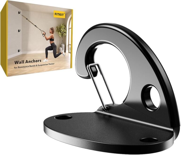 FITKIT 3-Pack Resistance Band Wall Anchor Set, No Weld Wall Mount for Exercise Bands & Suspension Straps – Compact Strength Training Kit for Home Gym Workouts & Physical Therapy