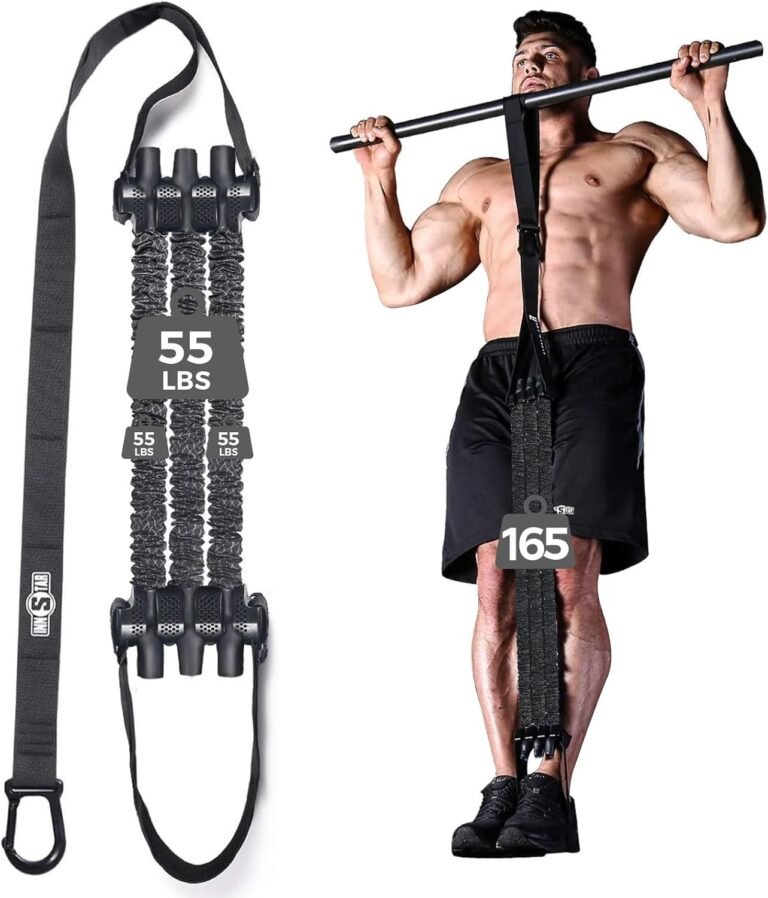 Innstar Pull Up Assistance Bands, Heavy Duty Resistance Band for Pull Up Bar, Adjustable Weight/Size with Fabric Feet/Knee Rest, 3 Bands for Pull Up Assist for Strength Training