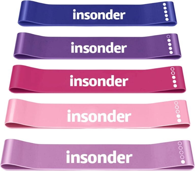 Insonder Resistance Band Set – 5 Exercise Bands for Workout & Fitness