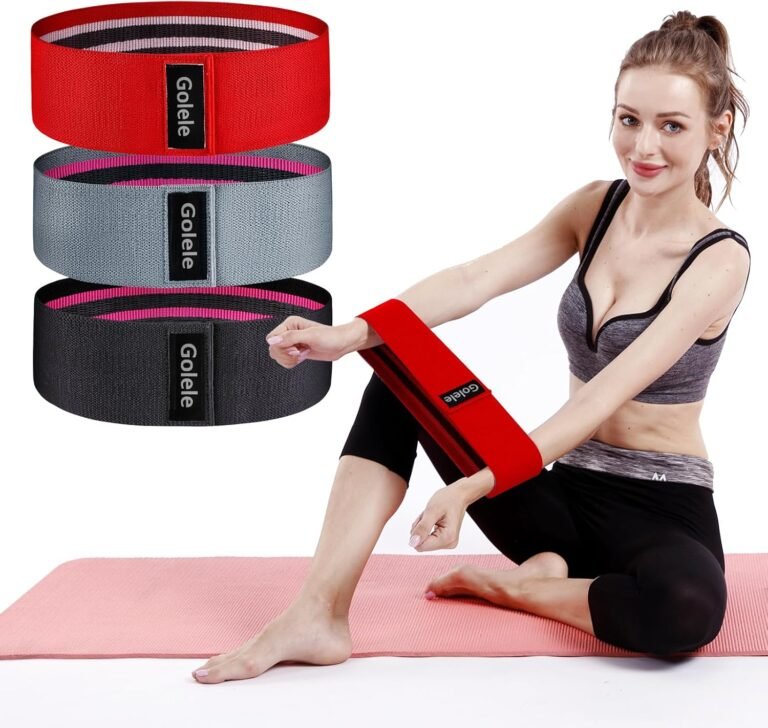 Resistance Bands for Working Out 3 Booty Bands- Light Medium Heavy Fabric Exercise Bands for Home Gym, Full Body Workouts, Legs, Hip, Glutes, Arms, Yoga, Latex Fitness Bands for Women and Men