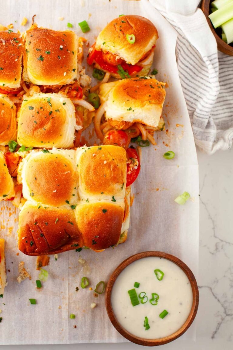 Buffalo Chicken Meatball Sliders (Trader Joe’s)