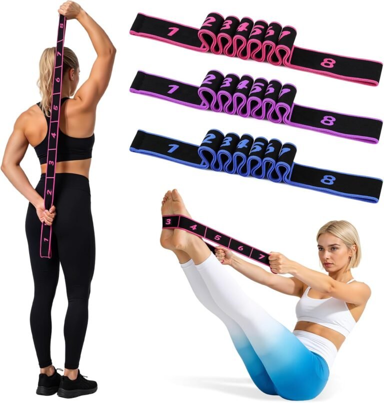 Fitness Resistance Band for Stretching and Yoga, Multifunction Tension Rope,8 Loops Elastic Exercise Bands,Adjustable Bands,for Full Body Stretching Shaping and Training