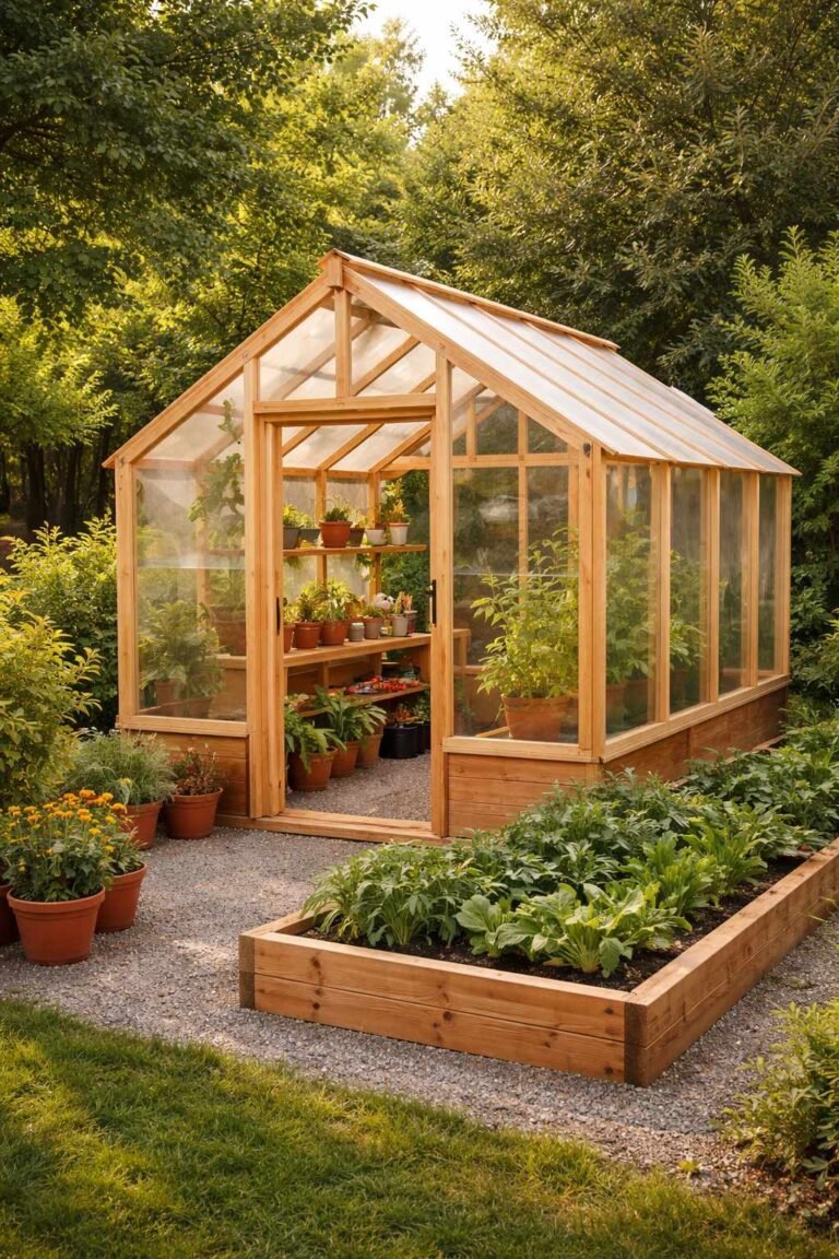 DIY Wood Frame Greenhouse Plans