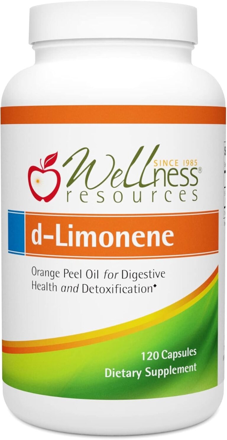 Wellness Resources High Potency d-Limonene Capsules 1000mg, 120 Capsules – Orange Peel Extract for Digestive Health, Heartburn, Acid Reflux, Detoxification