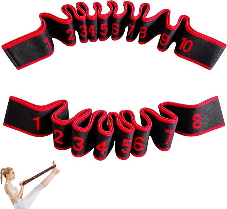 2PCS Fitness Resistance Band for Stretching and Yoga, Number Stretch Resistance Band with Clear Markings, 8-Section Elastic Training Bands for Full Body Stretching Shaping