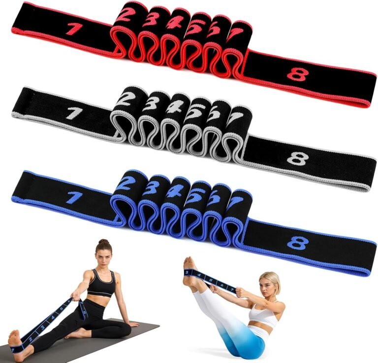 Fitness Resistance Bands with Handles, 2026 Upgrade Fitness Resistance Band for Stretching and Yoga, Fashion Puller Exercise, Adjustable Leg Stretcher Bands for Full Body Stretching Shaping