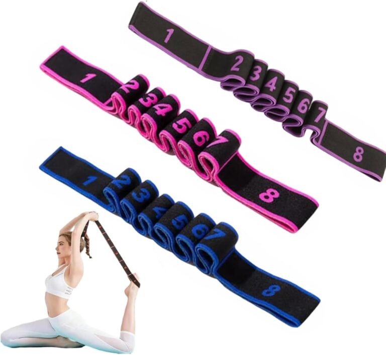 3 Sets Fitness Resistance Band for Stretching and Yoga, Number Stretch Resistance Band with Clear Markings, 8-Section Elastic Training Bands for Yoga