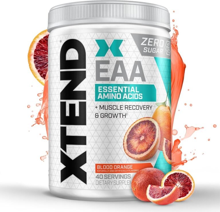 Xtend Scivation EAA + BCAA Powder | Muscle Recovery & Lean Muscle Growth | 9 Essential Amino Acids for Intra Workout or Post Workout Recovery | 10g EAAs Per 2 Servings | Blood Orange 40 Servings