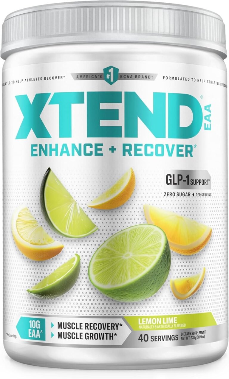 Xtend Scivation EAA + BCAA Powder | Muscle Recovery & Lean Muscle Growth | 9 Essential Amino Acids for Intra Workout or Post Workout Recovery | 10g EAAs Per 2 Servings | Lemon Lime 40 Servings