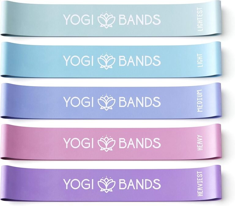 XNM Creations Yogi Bands – Loop Resistance Bands for Working Out, Fitness and Yoga Exercise – Set of 5 Pastel Exercise Bands
