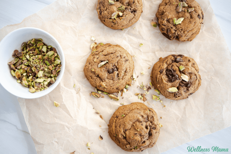 Brown Butter Pistachio Chocolate Chunk Cookies
