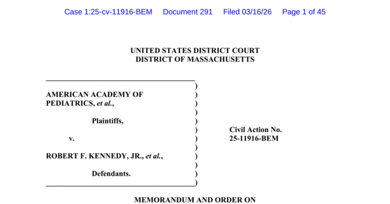 U.S. Court Rules Against RFK Jr.’s Vaccine Policies
