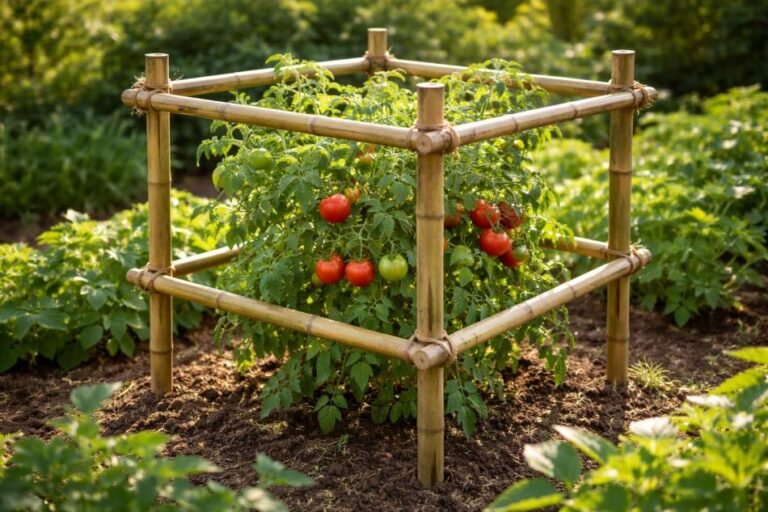 DIY Bamboo Tomato Trellis – How to Build