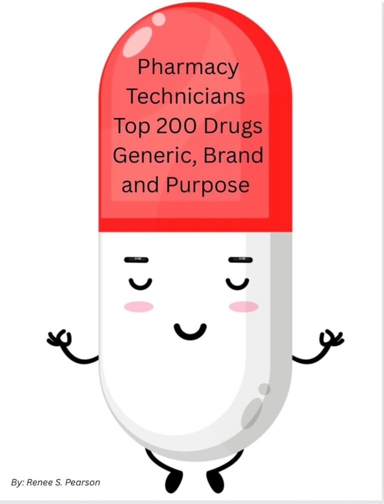 Pharmacy Technicians Top 200 Drugs Generic, Brand and Purpose