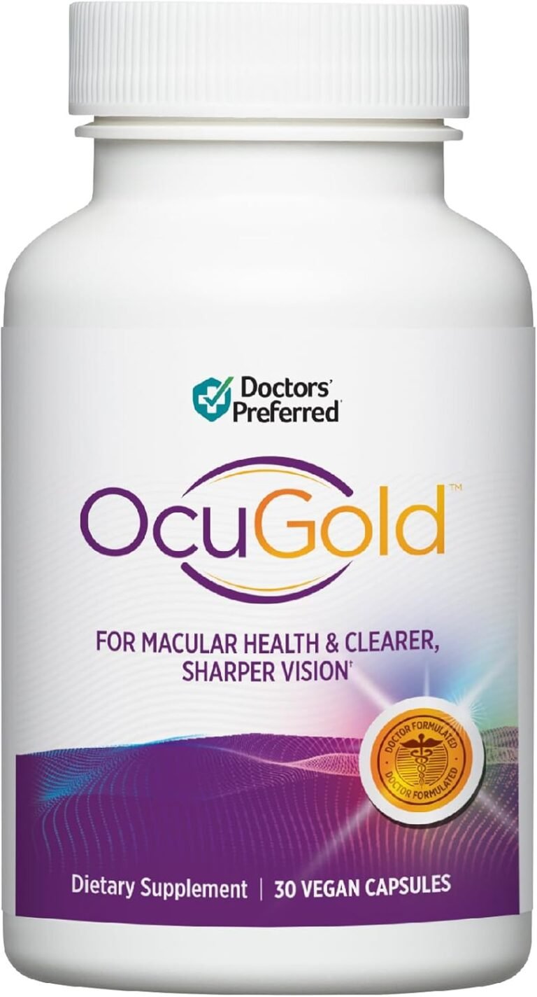 DOCTORS’ PREFERRED Clinical-Grade OcuGold Eye Vitamins with Lutein and Zeaxanthin for Macula & Retina Health, Digital Eye Strain, Eye Fatigue and Visual Performance – 30 Vegan Capsules