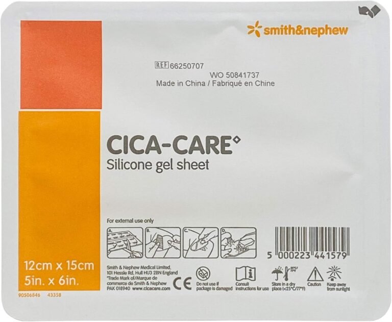 Cica-Care Silicone Gel Adhesive Sheet (5″ x 6″)
