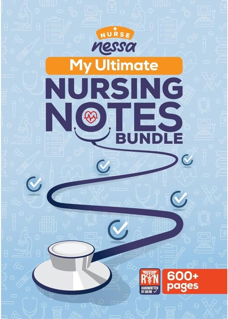 Nurse Nessa Comprehensive, Handwritten Nursing Notes – 600+ Pages – Designed to help you ACE the NCLEX