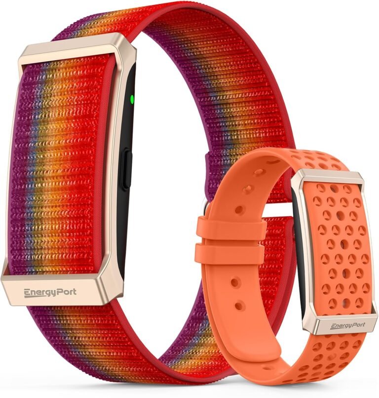 EnergyPort Fitness Tracker,Wearable Health Smart Bracelet Band with Blood Oxygen 170+ Sport Mode 60-Day Battery,Lifetime Membership,Activity Tracking Heart Rate Sleep Monitor for Android iOS,2 Bands