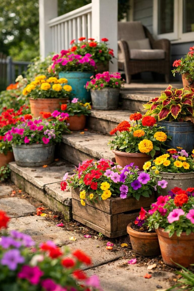 37 Beautiful Front Porch Flower Pots Ideas