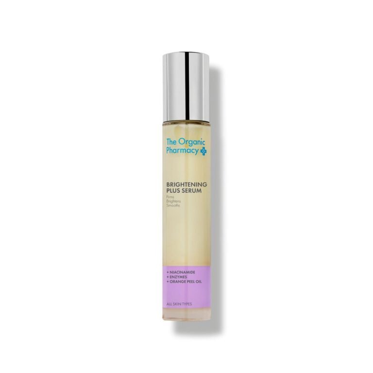The Organic Pharmacy Brightening Plus Serum, 35ml – with Niacinamide, Enzymes, Orange Peel Oil (Formerly Rose Plus Brightening Complex)