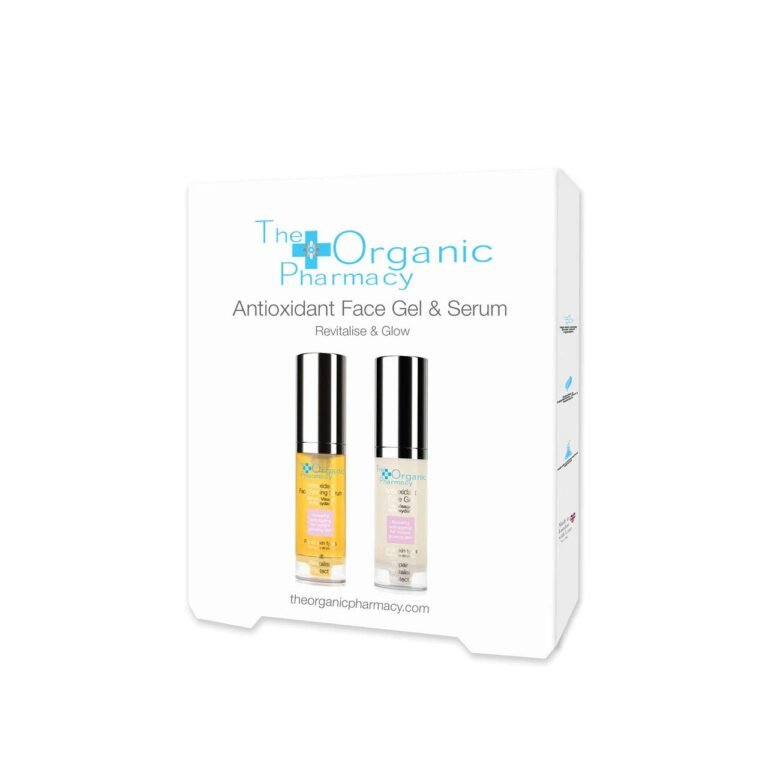 The Organic Pharmacy Antioxidant Duo – Travel-size Antioxidant Face Gel 5ml and Antioxidant Serum 5ml