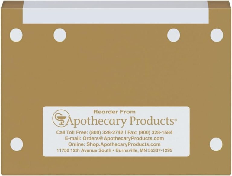 Apothecary Products RX Folder III Double-Fold, Prescription File Folders, Medical Pharmacy Patient Chart Organizer, Durable Healthcare Document Storage, Tan, 100 Count
