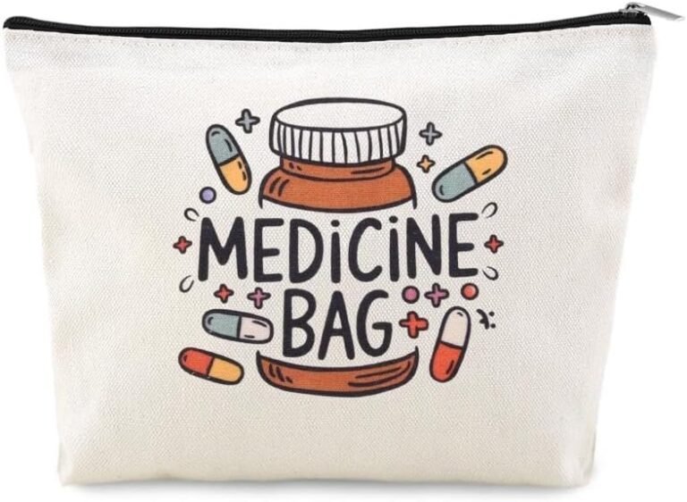 Home Medical Bag for Medicine Storage Organizer Pouches Emergency Pouch for First Aid Med Bag Patient Gifts from Nurse Drug Bags for Travel Camping Medication Storage Kit Pharmacy Doctor Gifts Ideas