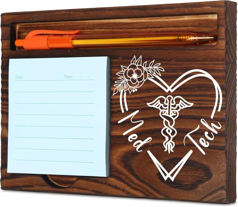 Med Tech Gifts for Women, Thank You Gifts for Med tech Appreciation Week Gift for Nurse Medical Technician Pharmacy Tech Nursing Assistant Healthcare,Desk Retro Note Pad Holder SD145