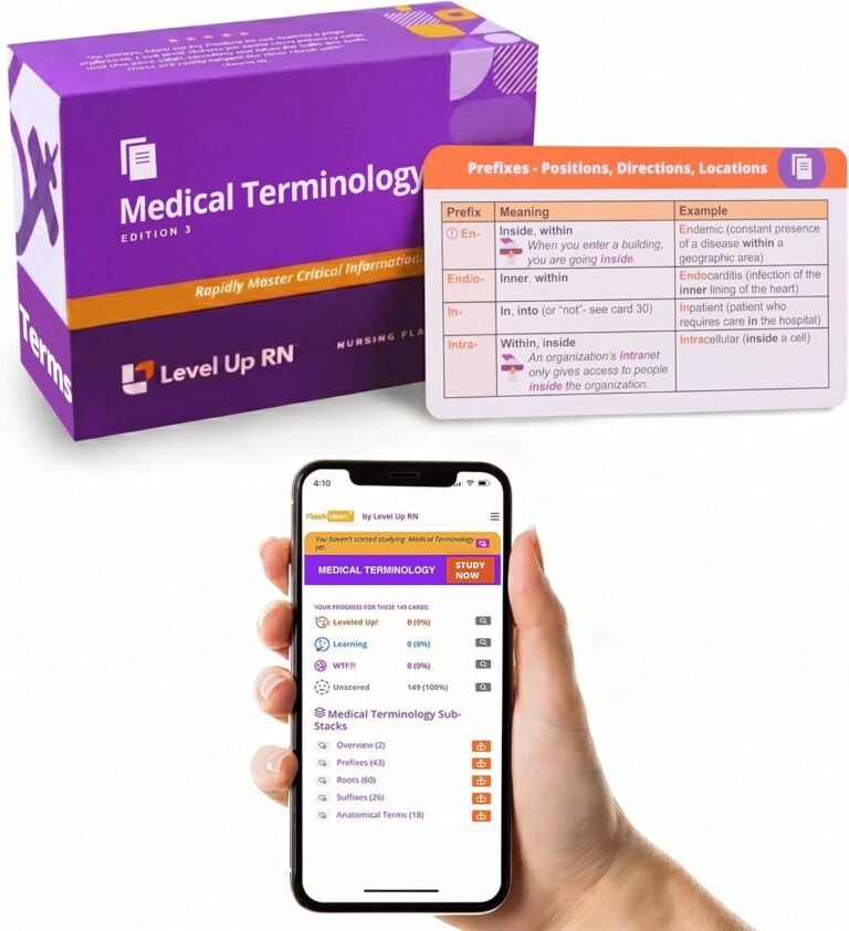 Medical Terminology Flash Cards – 559 prefixes, Roots, suffixes, Key Terms – Plus 397 Examples and 159 Easy Memorization Tips + Illustrations. Related Terms Grouped Intuitively on 159 Cards