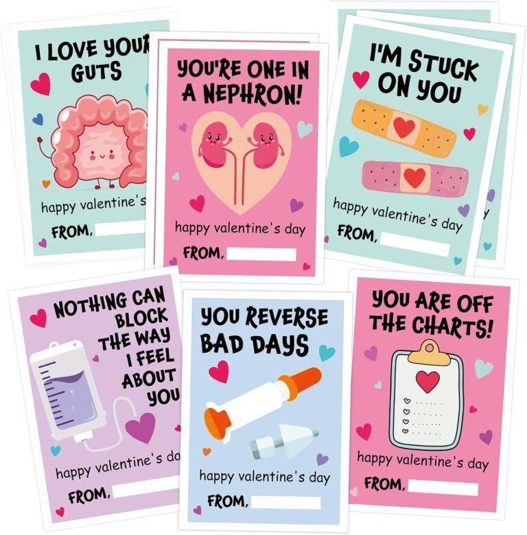 Medical Valentine Day Cards for Nurse Valentines, 30 Coworker Valentine Cards Bulk, Funny Work Valentines for Nurses, Doctors, Healthcare Workers, Pharmacy Technician
