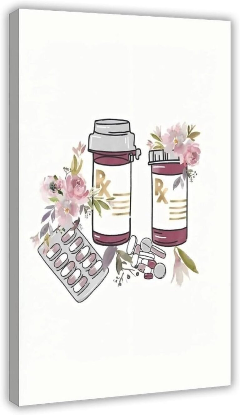 UDTHB Medicine, Pills, Prescription, Pharmacy Decor, Pharmd, Pharmacist Gift, Pharmacy Graduate, Pills, Bottle Canvas Wall Art Print Poster For Home School Office Decor Frame 24x36inch