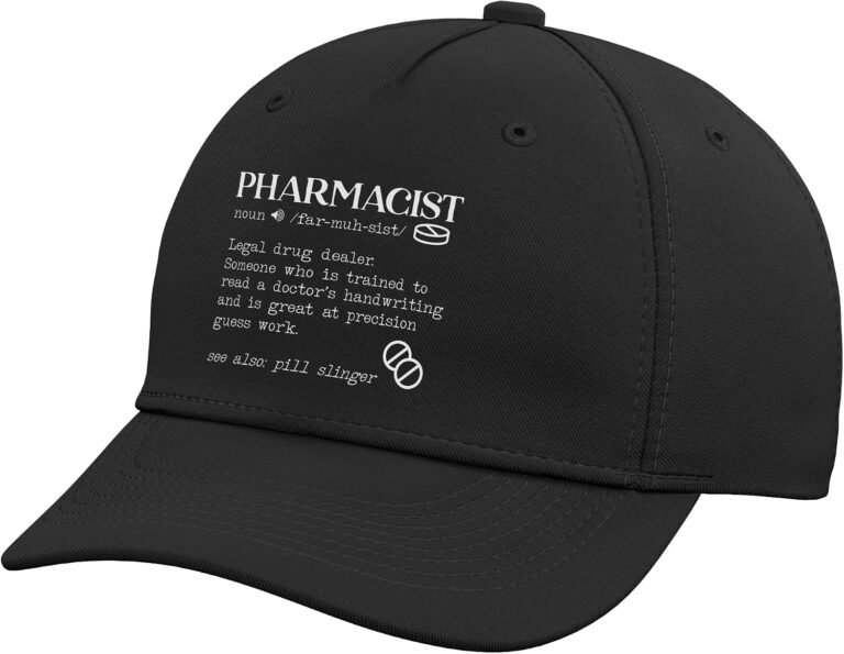 Pharmacist Definition Prescription Pharmacy Medical Adjustable Baseball Hat